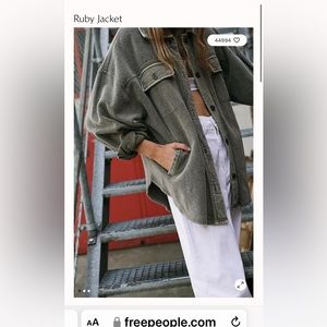 Free people ruby jacket size medium color stone